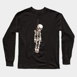 Skeleton Hanging On Gallows Long Sleeve T-Shirt